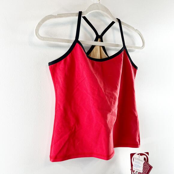Lululemon Power Y Tank Top Red Black 8 - Picture 6 of 6